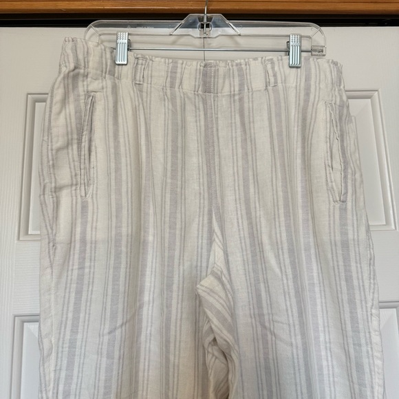 Sigrid Olsen Linen Blend Wide Leg Elastic Waist Pants - Picture 2 of 5